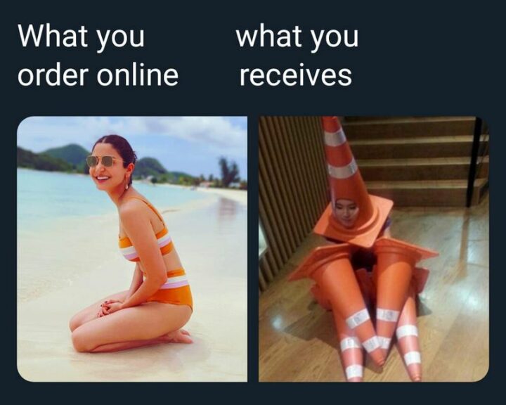 "What you order online vs. What you receive."