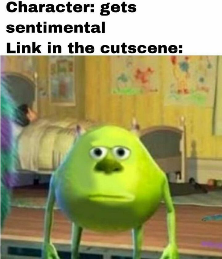 33 Zelda Memes - "Character: Gets sentimental. Link in the cutscene:"