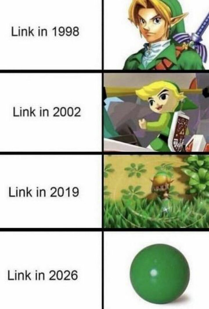 "Link in 1998. Link in 2002. Link in 2019. Link in 2026."