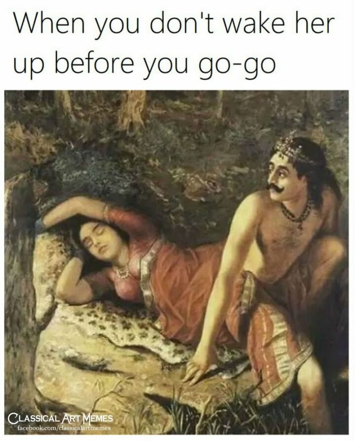 "When you don't wake her up before you go-go."