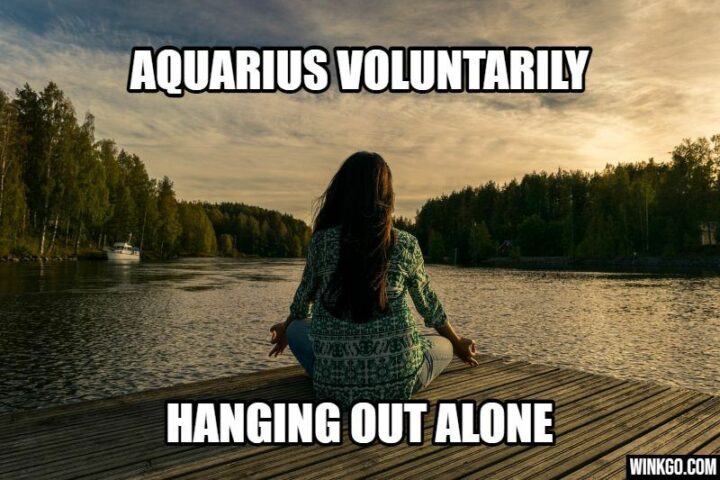 33 Astrology Memes - "Aquarius voluntarily hanging out alone."