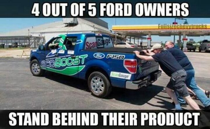 "4 out of 5 Ford owners stand behind their product."