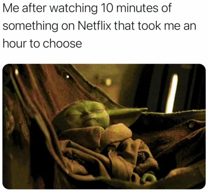 35 Silly Memes - "Me after watching 10 minutes of something on Netflix that took me an hour to choose."