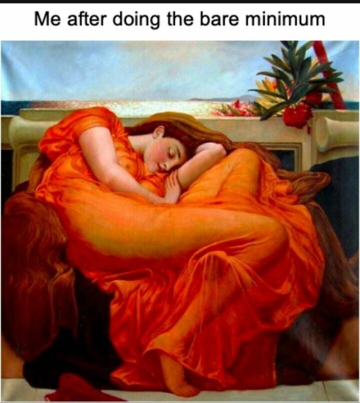 35 Silly Memes - "Me after doing the bare minimum."
