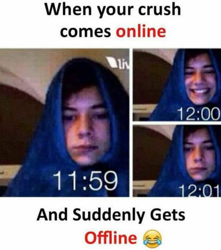"When your crush calls you for the first time."