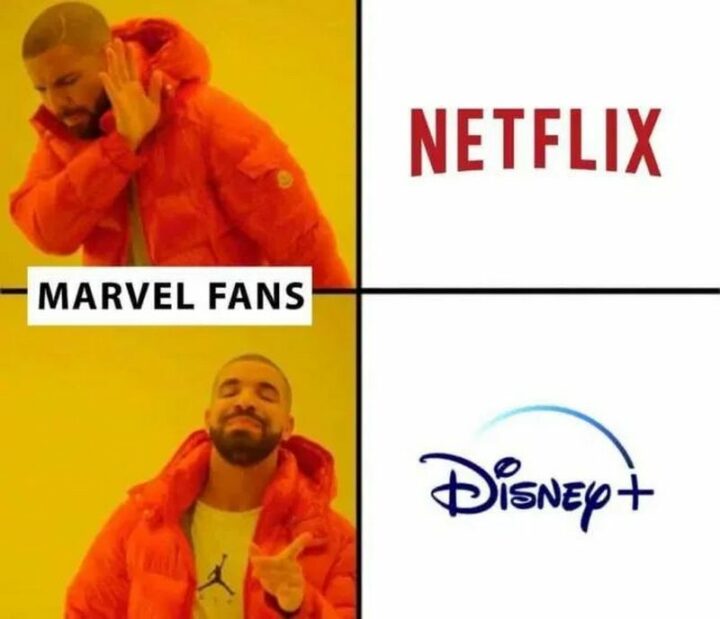 "Marvel fans and Netflix vs. Marvel fans and Disney Plus."