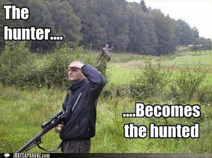 "The hunter...becomes hunted."