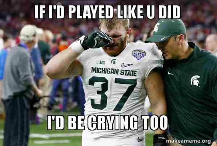 "If I'd played like u did I'd be crying too."