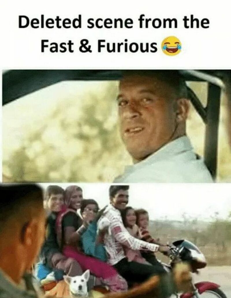 "Deleted scene from the Fast & Furious."