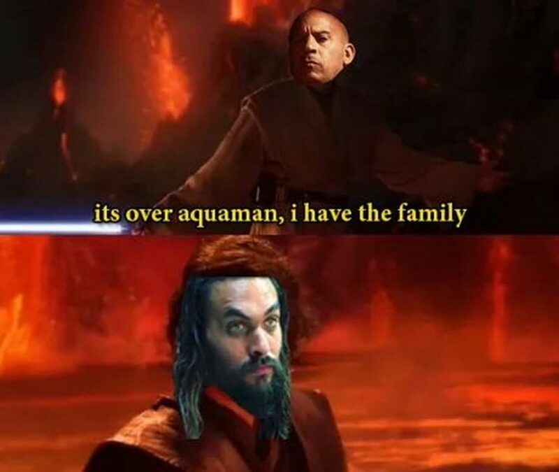 "It's over Aquaman, I have the family."