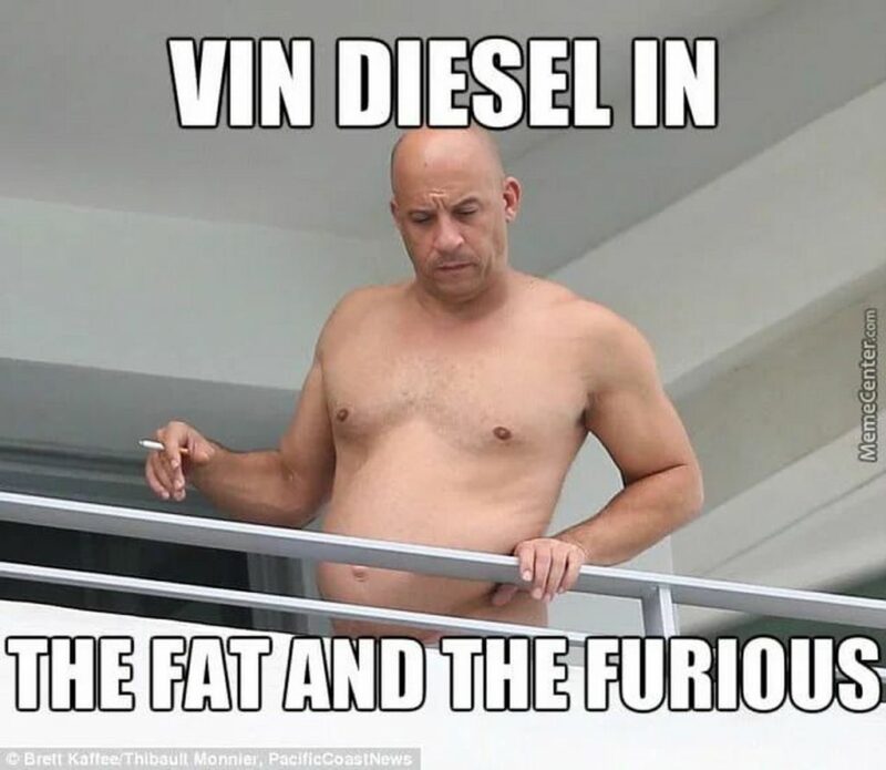 "Vin Diesel in The Fat and the Furious."