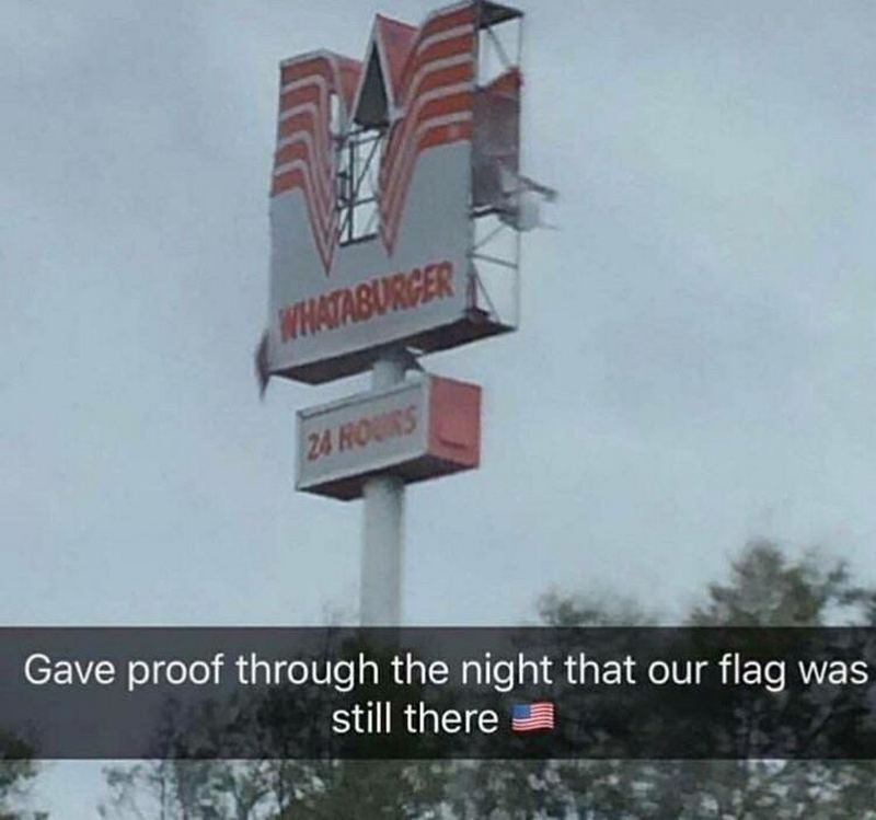 "Gave proof through the night that our flag was still there."