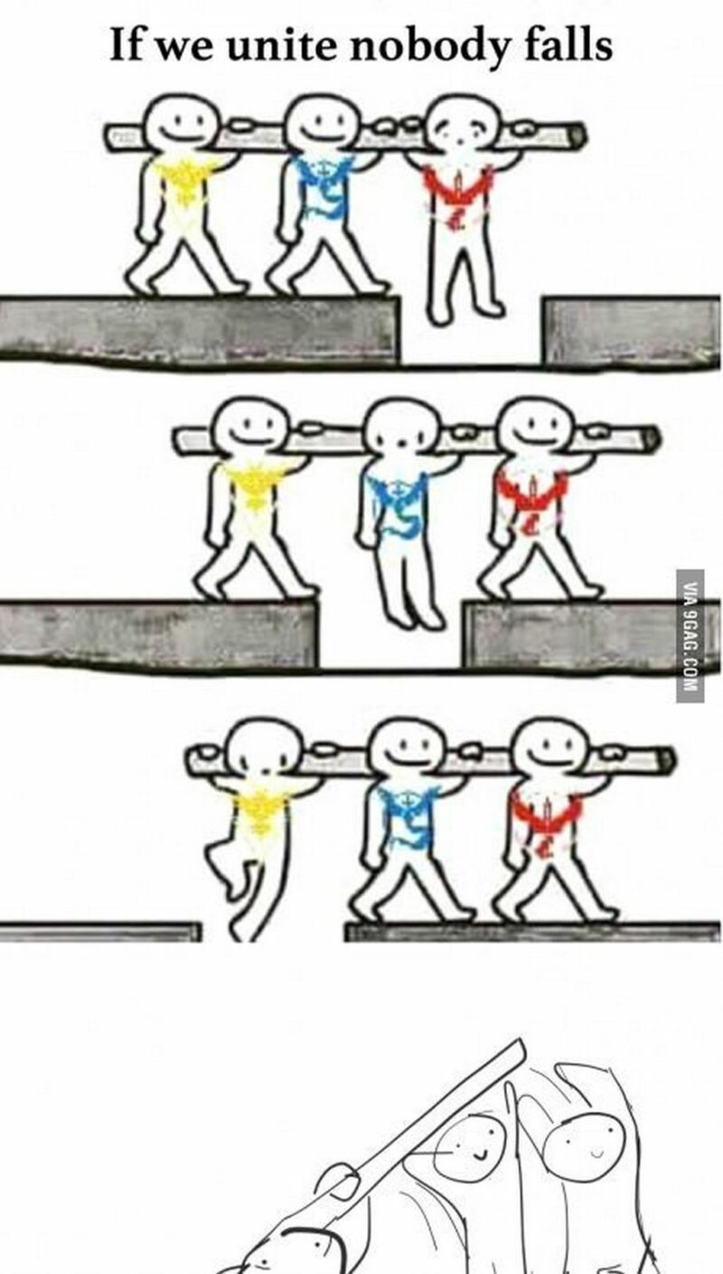 "If we unite nobody falls."