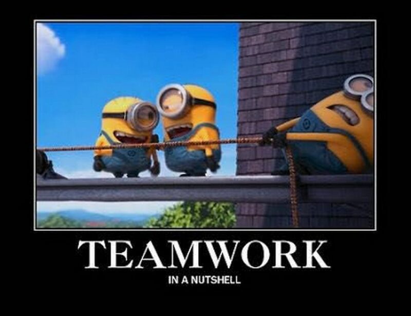 "Teamwork in a nutshell."