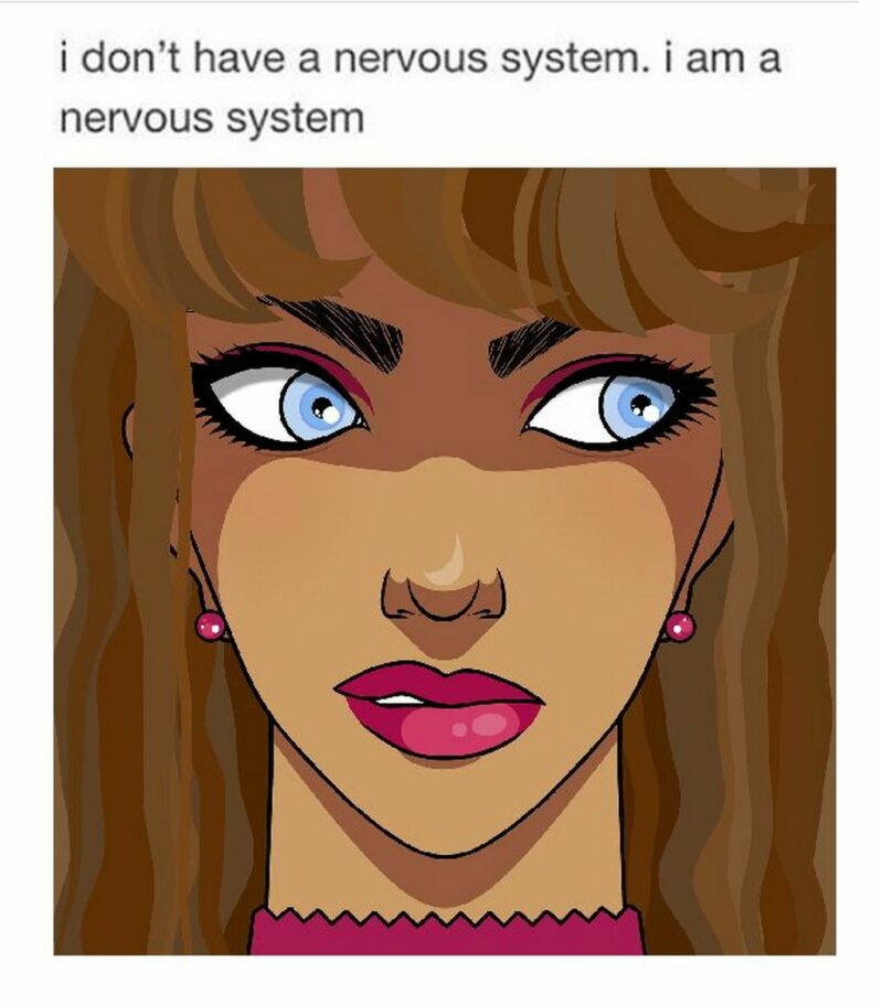 35 mental health memes - "I don't have a nervous system. I am a nervous system."